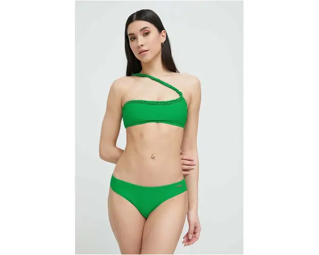 Protest costum de baie culoarea verde, cupa usor rigidizata