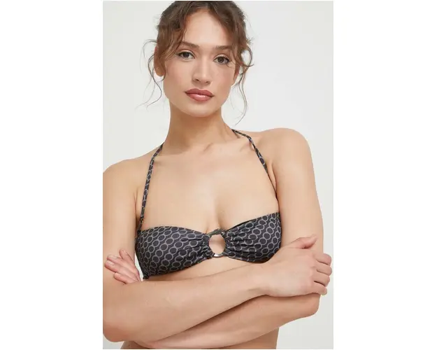 Trussardi sutien de baie culoarea negru