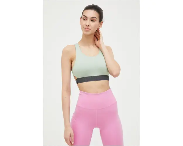 4F sutien sport culoarea verde, neted