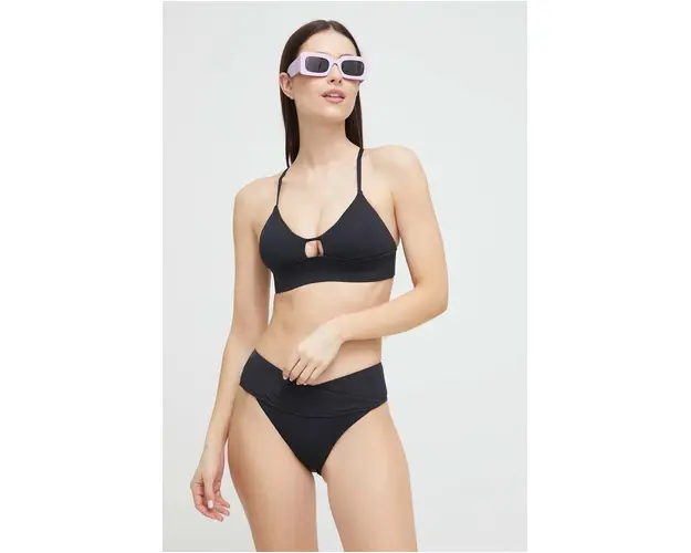 Casall sutien de baie culoarea negru, cupa usor rigidizata
