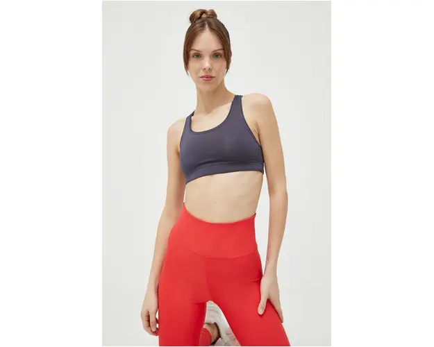 Casall sutien sport culoarea albastru marin, neted
