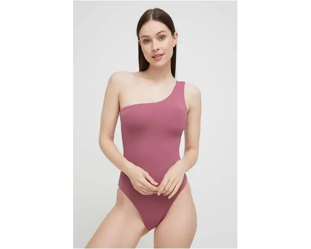 4F costum de baie dintr-o bucata culoarea roz, cupa usor rigidizata