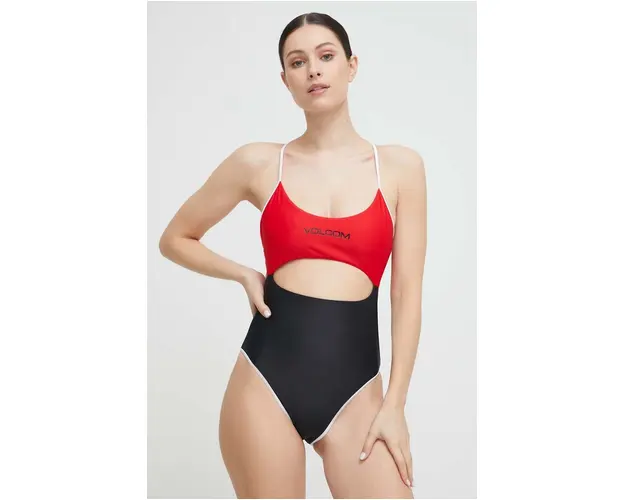 Volcom costum de baie dintr-o bucata culoarea negru, cupa moale