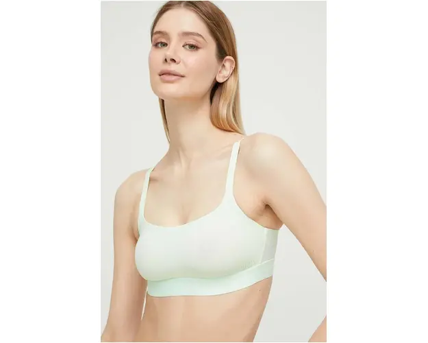 Dkny sutien culoarea verde, neted