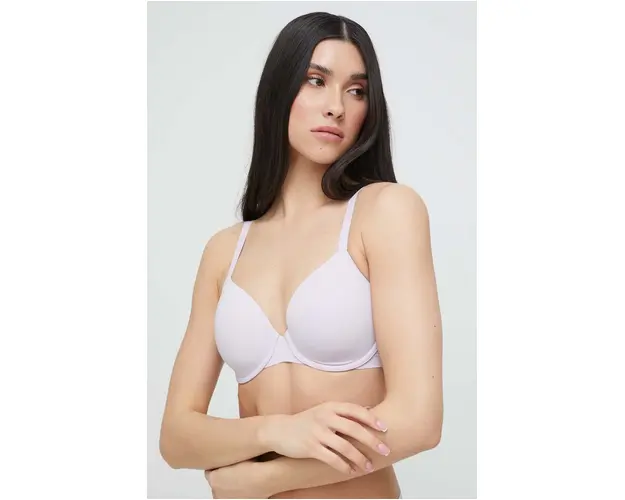 Dkny sutien culoarea violet, neted