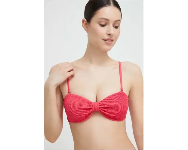 Abercrombie & Fitch sutien de baie culoarea roz, cupa usor rigidizata