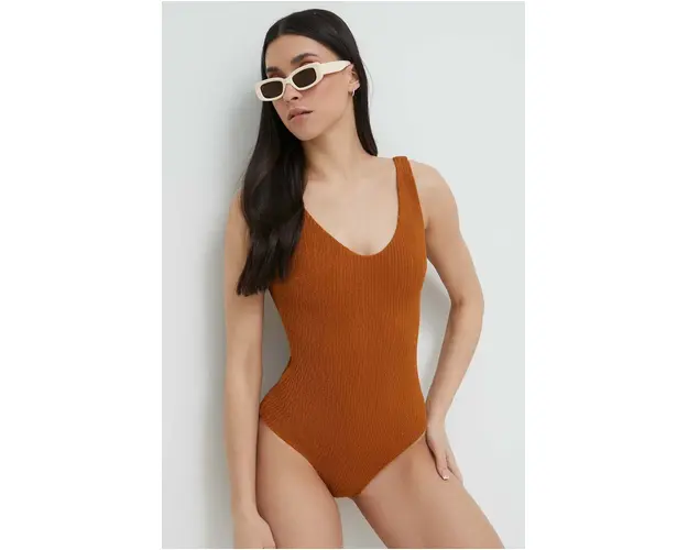 OAS costum de baie dintr-o bucata culoarea maro, cupa moale