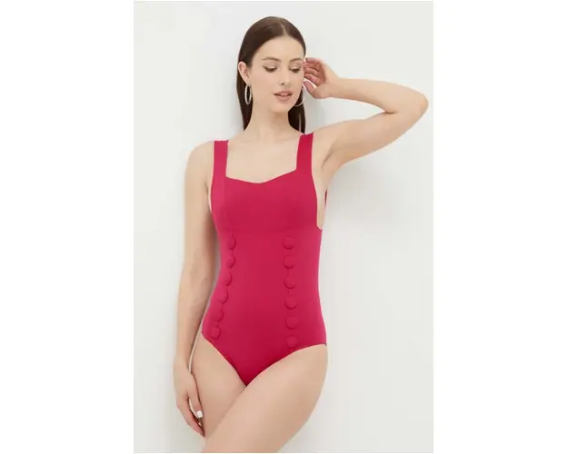 MAIO Paris costum de baie dintr-o bucata culoarea roz, cupa moale