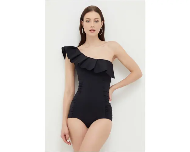 MAIO Paris costum de baie dintr-o bucata culoarea negru, cupa moale