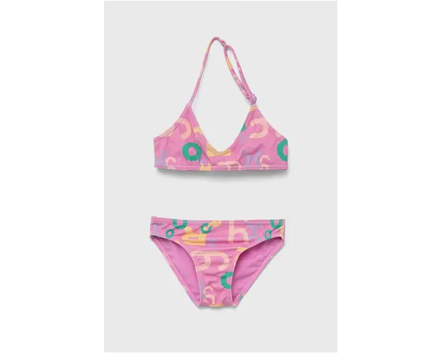 Roxy costum de baie pentru copii din doua piese culoarea roz
