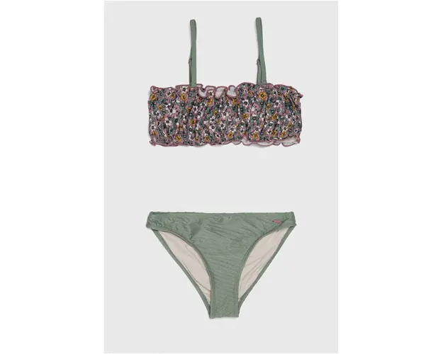 Protest costum de baie pentru copii din doua piese culoarea verde