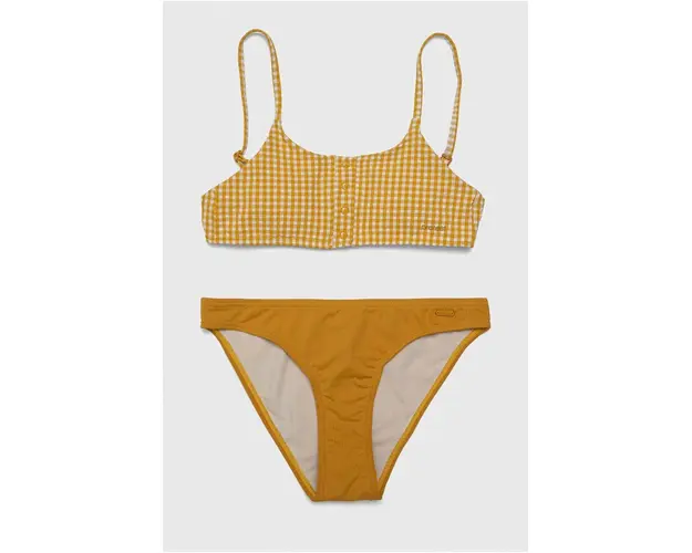 Protest costum de baie pentru copii din doua piese culoarea galben