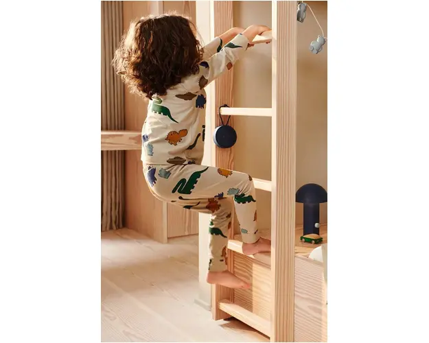 Liewood pijamale de bumbac pentru copii culoarea bej, modelator