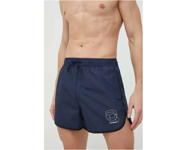 Karl Lagerfeld pantaloni scurti de baie culoarea albastru marin