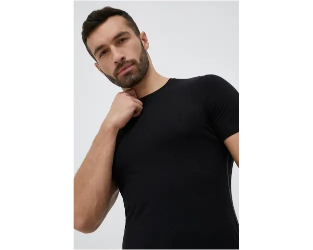 Icebreaker tricou functional Anatomica culoarea negru