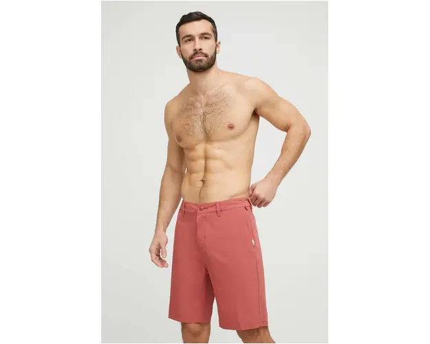 Quiksilver pantaloni scurti de baie barbati, culoarea rosu, neted