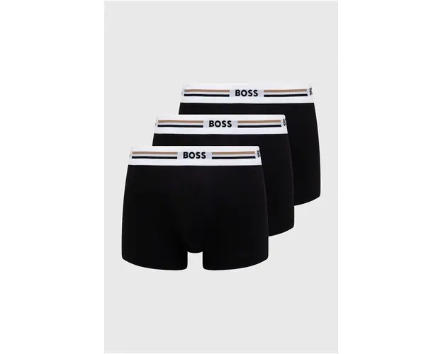 BOSS boxeri 3-pack barbati, culoarea negru, 50492200