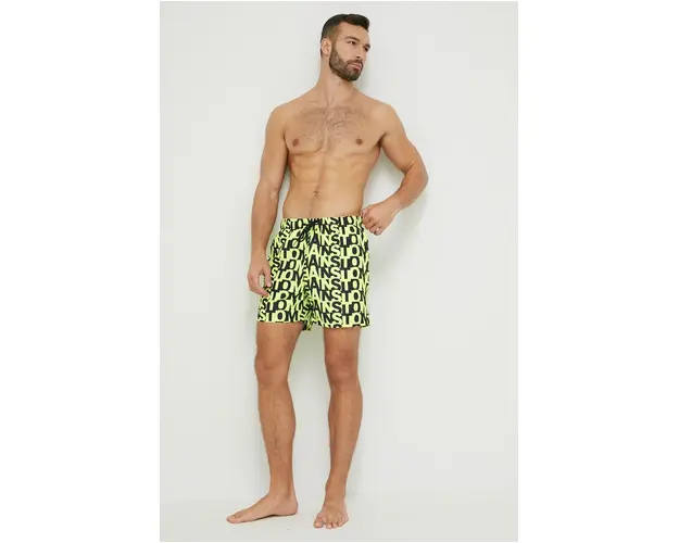 Tommy Jeans pantaloni scurti de baie culoarea galben