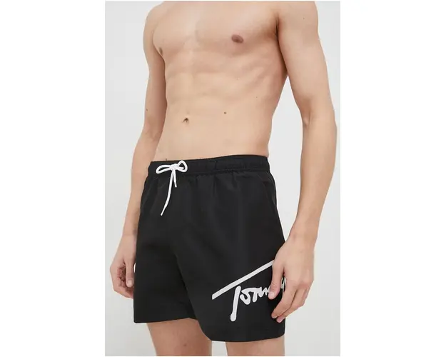 Tommy Jeans pantaloni scurti de baie culoarea negru