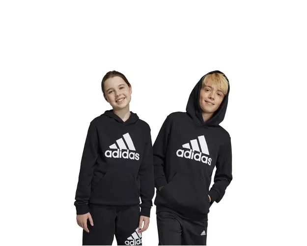 adidas bluza copii U BL culoarea negru, cu gluga, modelator