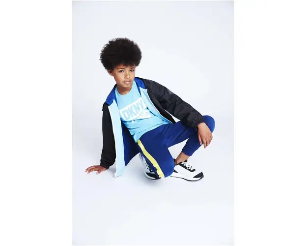 Dkny geaca reversibila pentru copii culoarea albastru marin