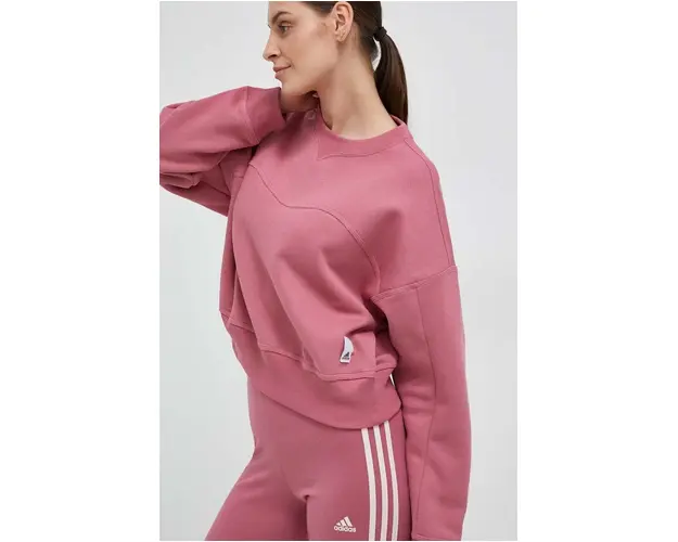 adidas bluza femei, culoarea roz, neted