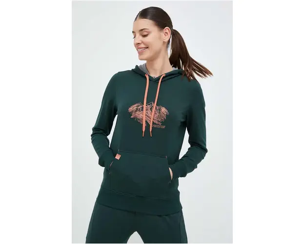 Viking hanorac Panaka culoarea verde, cu gluga, cu imprimeu