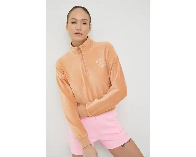 Roxy bluza femei, culoarea bej, neted