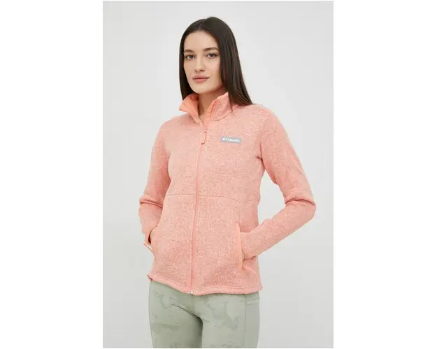 Columbia hanorac Sweater Weather femei, culoarea portocaliu, melanj