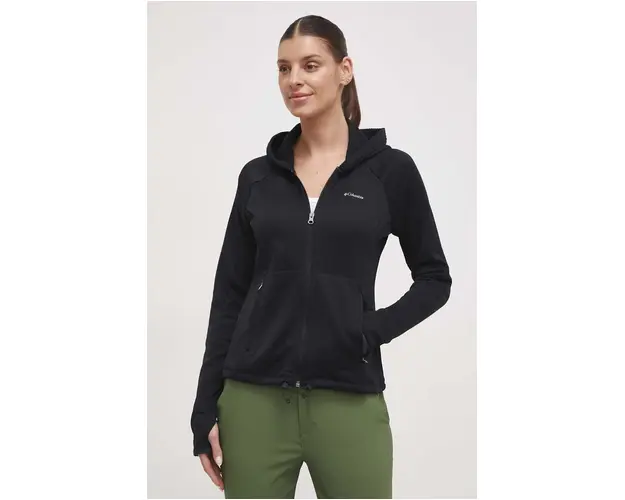 Columbia hanorac Boundless Trek culoarea negru, cu gluga, uni 2033654