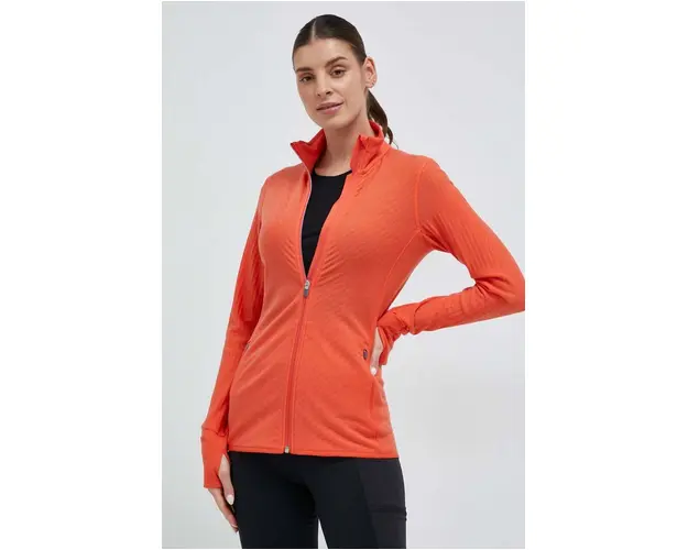 Icebreaker hanorac Descender culoarea portocaliu, neted