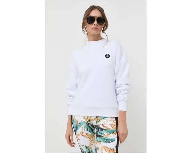 PLEIN SPORT bluza femei, culoarea alb, cu imprimeu