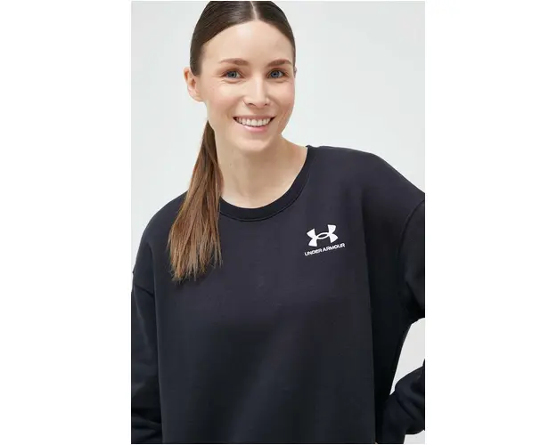 Under Armour bluza femei, culoarea negru, neted 1373032-495