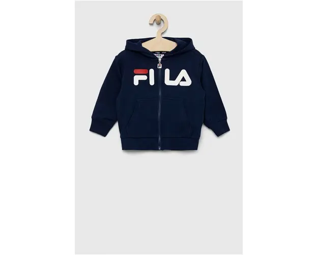 Fila bluza copii culoarea albastru marin, cu gluga, cu imprimeu