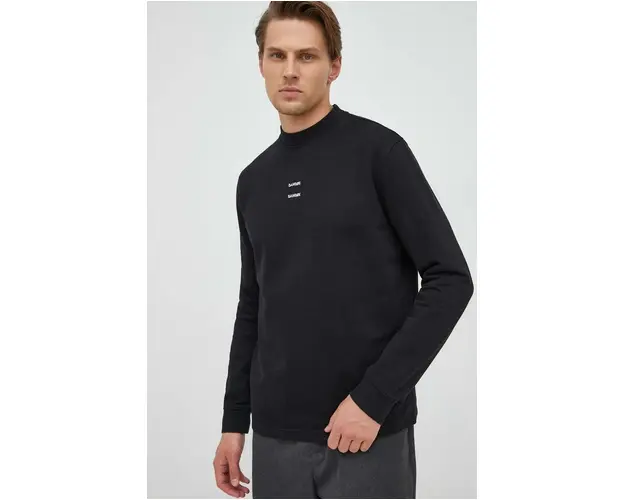 Samsoe Samsoe hanorac de bumbac barbati, culoarea negru, uni
