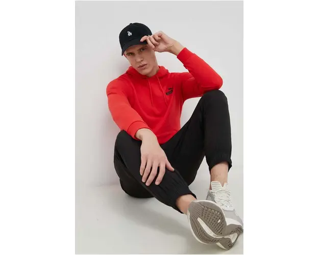 Puma bluza barbati, culoarea rosu, cu gluga, uni 586692