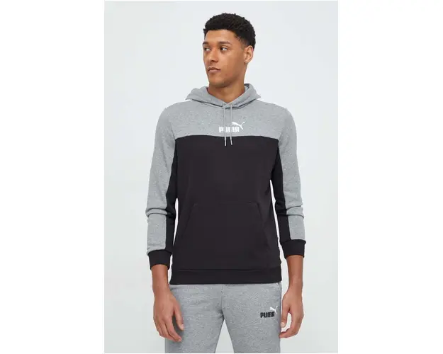 Puma bluza barbati, culoarea negru, cu gluga, imprimeu 847428