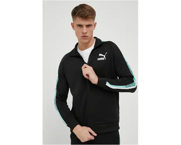 Puma bluza barbati, culoarea negru, modelator