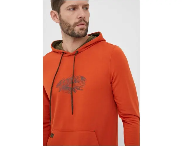 Viking hanorac Panaka culoarea portocaliu, cu gluga, cu imprimeu