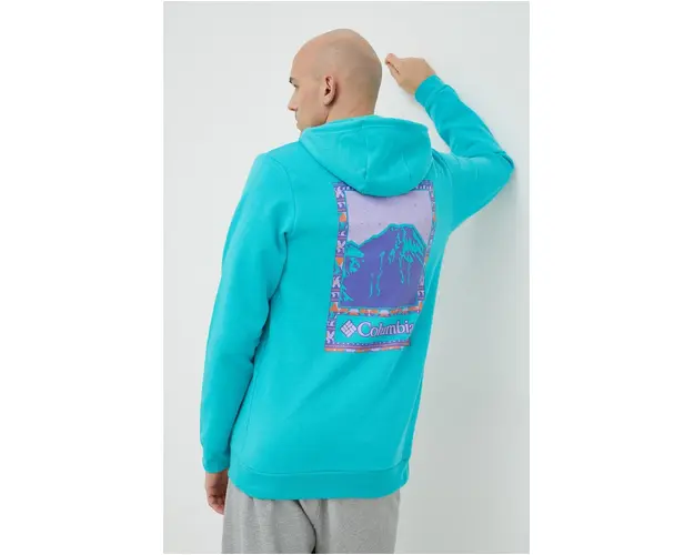 Columbia bluza barbati, culoarea turcoaz, cu imprimeu