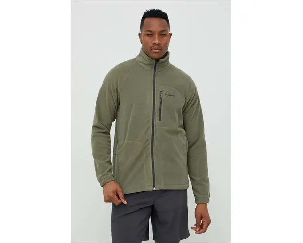 Columbia hanorac Fast Trek II barbati, culoarea verde, neted