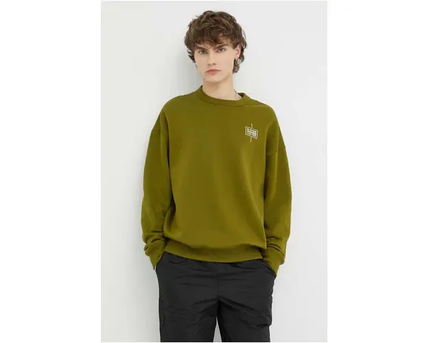 G-Star Raw bluza barbati, culoarea verde, cu imprimeu