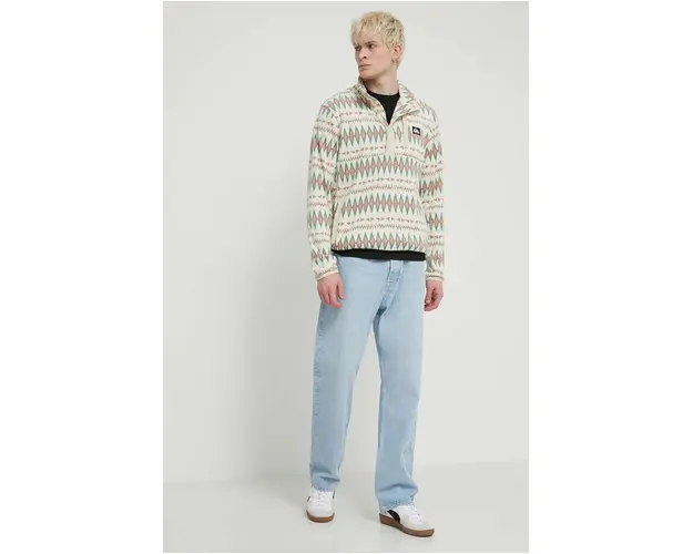 Quiksilver bluza barbati, culoarea bej, neted