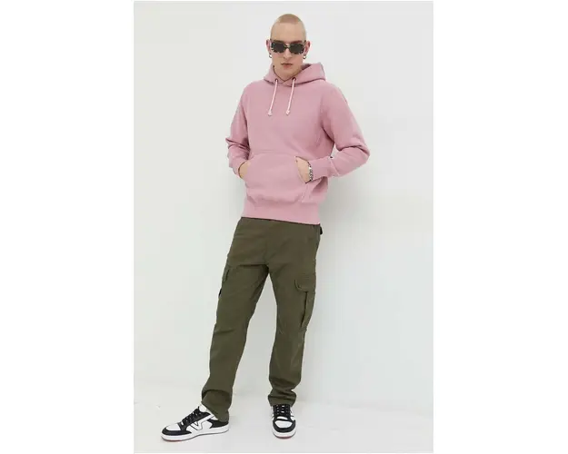 Champion bluza barbati, culoarea roz, cu gluga, melanj