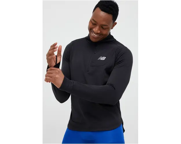 New Balance hanorac de jogging Heat Grid culoarea negru, neted