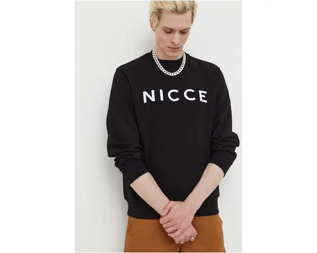 Nicce bluza barbati, culoarea negru, cu imprimeu