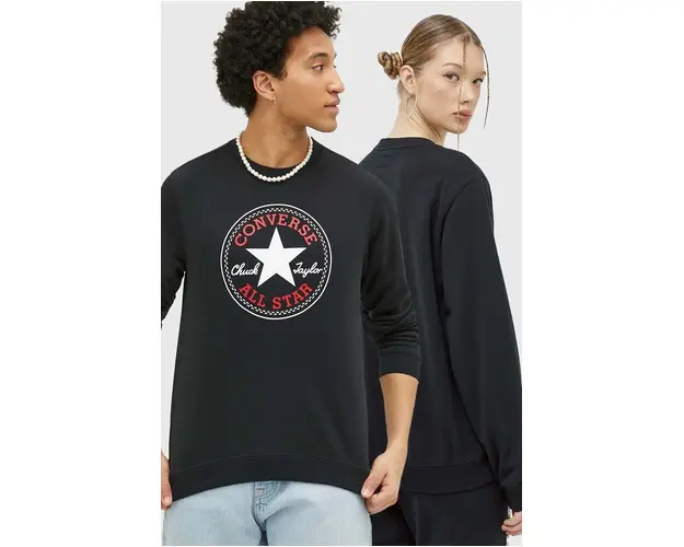 Converse bluza culoarea negru, cu imprimeu 10025471.A01-CONVERSEBL