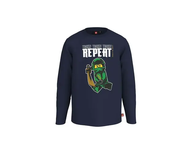 Lego longsleeve din bumbac pentru copii x Ninjago culoarea albastru marin, cu imprimeu