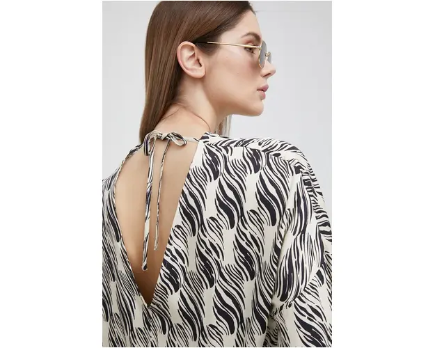 Sisley bluza femei, culoarea bej, modelator