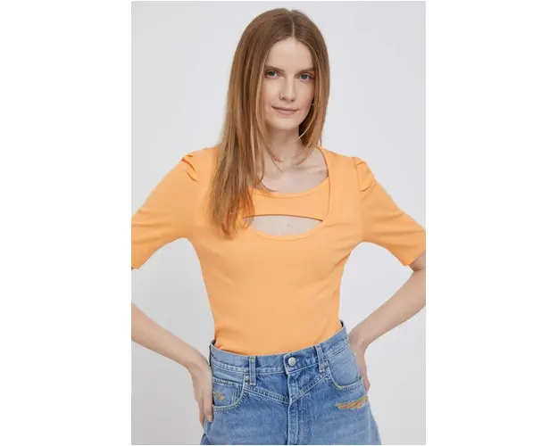 Dkny tricou culoarea portocaliu